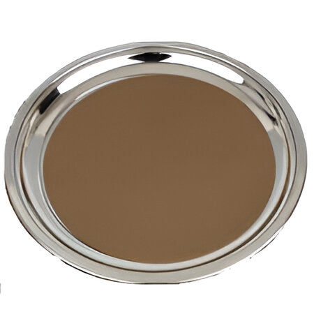 Stainless Steel Round Tray With Anti Slip Mat, (13.4”/34cm)