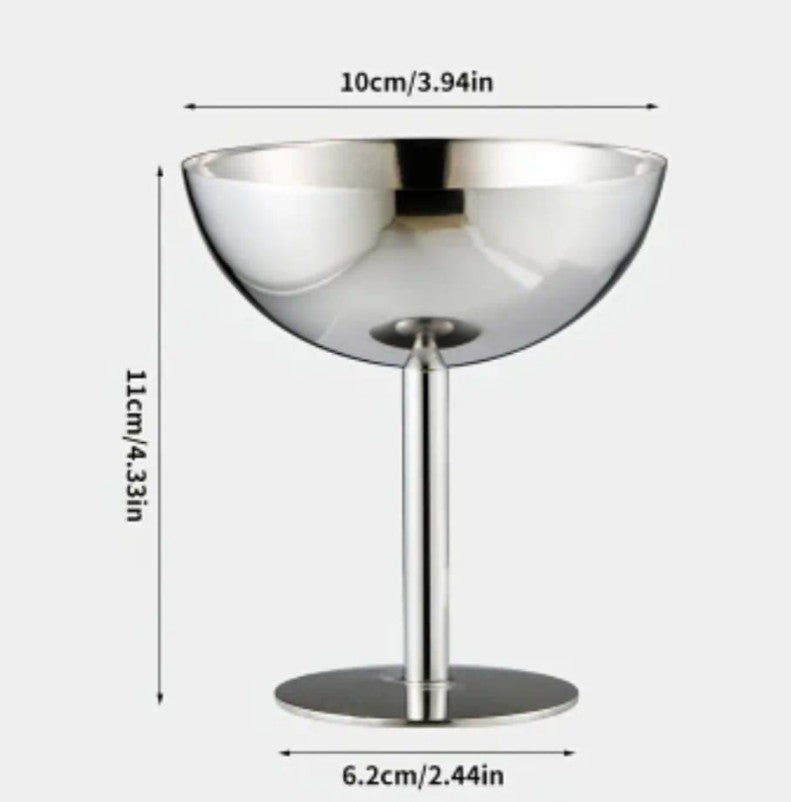 Stainless Steel Ice Cream Cup Goblet 10CM Ø H 11C