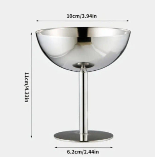Stainless Steel Ice Cream Cup Goblet 10CM Ø H 11C